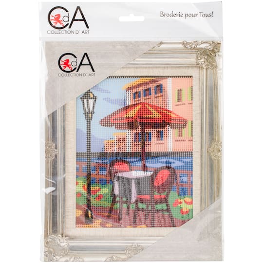 Collection D&#x27;Art Summer Cafe Stamped Needlepoint Kit